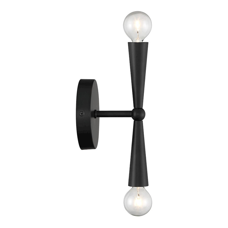 Savoy House Meridian 2Lt Wall Sconce, Black