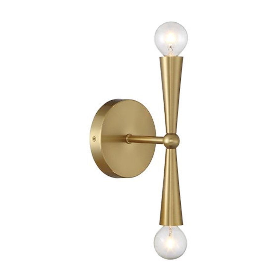 Savoy House Meridian 2Lt Wall Sconce, Natural Brass - M90110NB