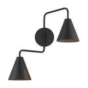 Savoy House Meridian 2Lt Adjustable Wall Sconce, Black - M90111MBK