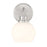 Savoy House Meridian 1Lt Wall Sconce, Brushed Nickel/White Opal