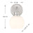 Savoy House Meridian 1Lt Wall Sconce, Brushed Nickel/White Opal