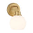 Savoy House Meridian 1Lt Wall Sconce, Natural Brass/White Opal