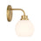 Savoy House Meridian 1Lt Wall Sconce, Natural Brass/White Opal