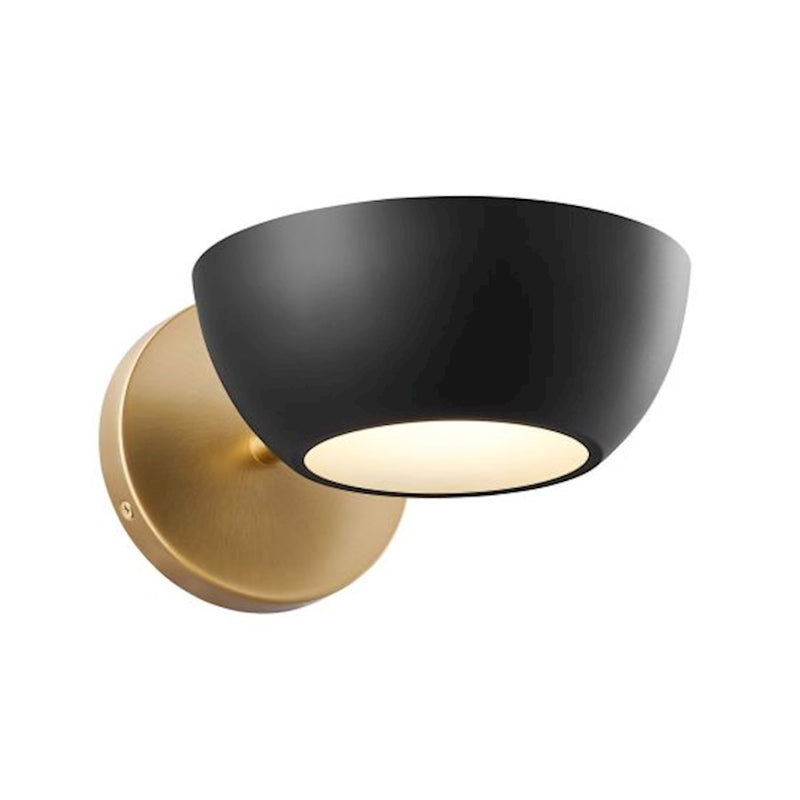 Savoy House Meridian 1Lt Wall Sconce, Black and Natural Brass