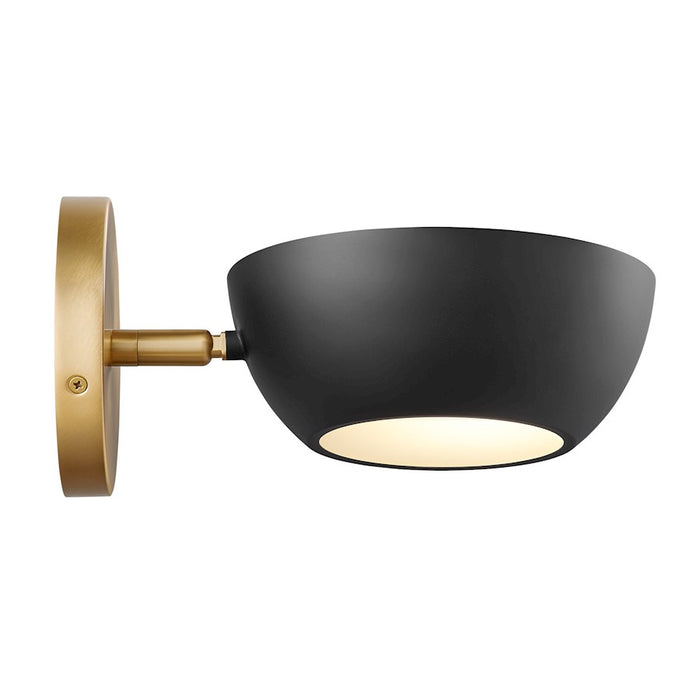 Savoy House Meridian 1Lt Wall Sconce, Black and Natural Brass