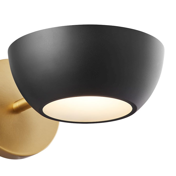 Savoy House Meridian 1Lt Wall Sconce, Black and Natural Brass