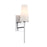 Savoy House Meridian 1Lt Wall Sconce, Chrome/Fluted White Opal