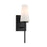 Savoy House Meridian 1Lt Wall Sconce, Black/Fluted White Opal