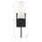 Savoy House Meridian 1Lt Wall Sconce, Black/Fluted White Opal