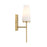 Savoy House Meridian 1Lt Wall Sconce, Natural Brass/Fluted White Opal