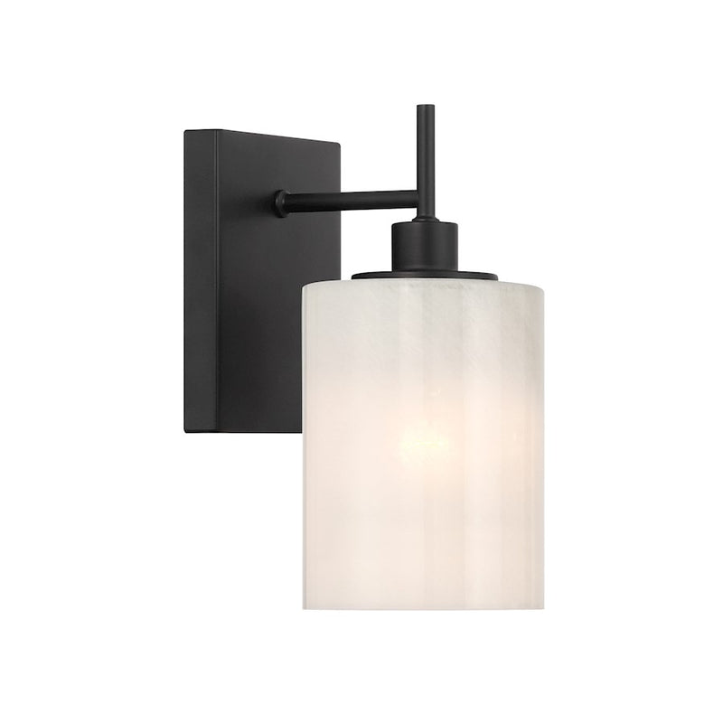 Savoy House Meridian 1Lt Wall Sconce, Black/Strie