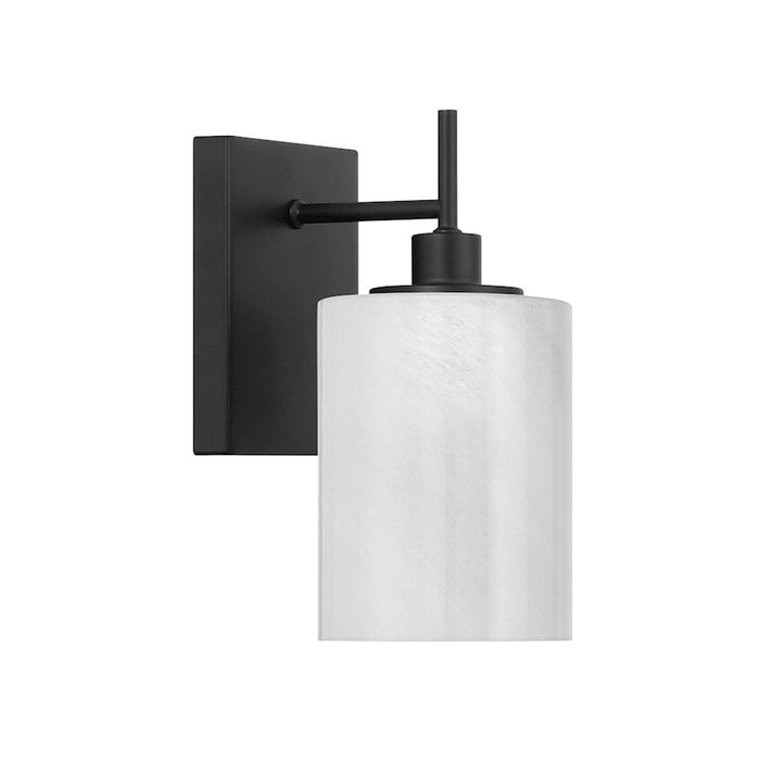 Savoy House Meridian 1Lt Wall Sconce, Black/Strie