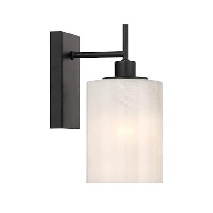 Savoy House Meridian 1Lt Wall Sconce, Black/Strie