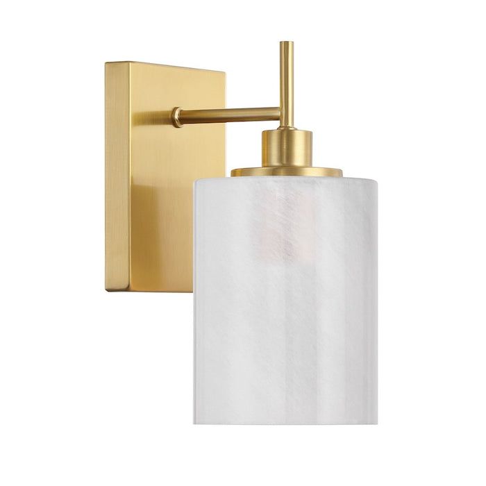 Savoy House Meridian 1Lt Wall Sconce, Natural Brass/Strie