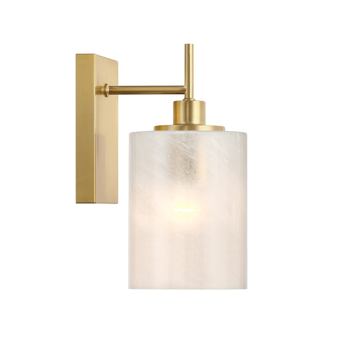 Savoy House Meridian 1Lt Wall Sconce, Natural Brass/Strie