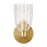 Savoy House Meridian 1Lt Wall Sconce, Natural Brass/Clear Pleated