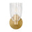 Savoy House Meridian 1Lt Wall Sconce, Natural Brass/Clear Pleated