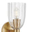 Savoy House Meridian 2Lt Wall Sconce, Natural Brass/Clear Pleated