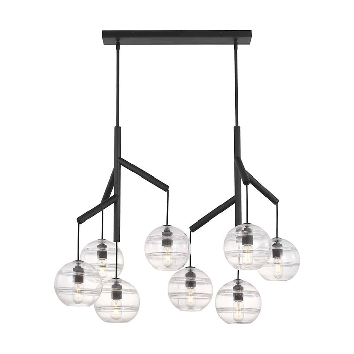 Visual Comfort Mod Sean Lavin Sedona 8 Lt Dbl Chandelier, BK/CL - 700SDNMPL2CB