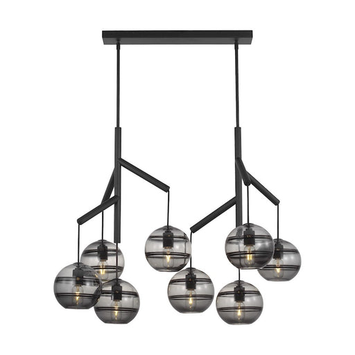 Visual Comfort Mod Sean Lavin Sedona 8 Lt Dbl Chandelier, BK/SM - 700SDNMPL2KB