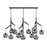 Visual Comfort Mod SL Sedona 12Lt Triple Chandelier, BK/SM - 700SDNMPL3KB