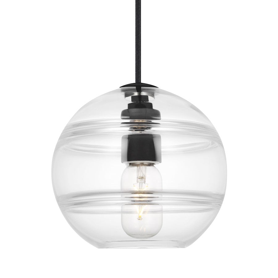 Visual Comfort Modern Sean Lavin Sedona 1 Lt 7" Pendant, BK/Clear - 700TDSDNGPCB