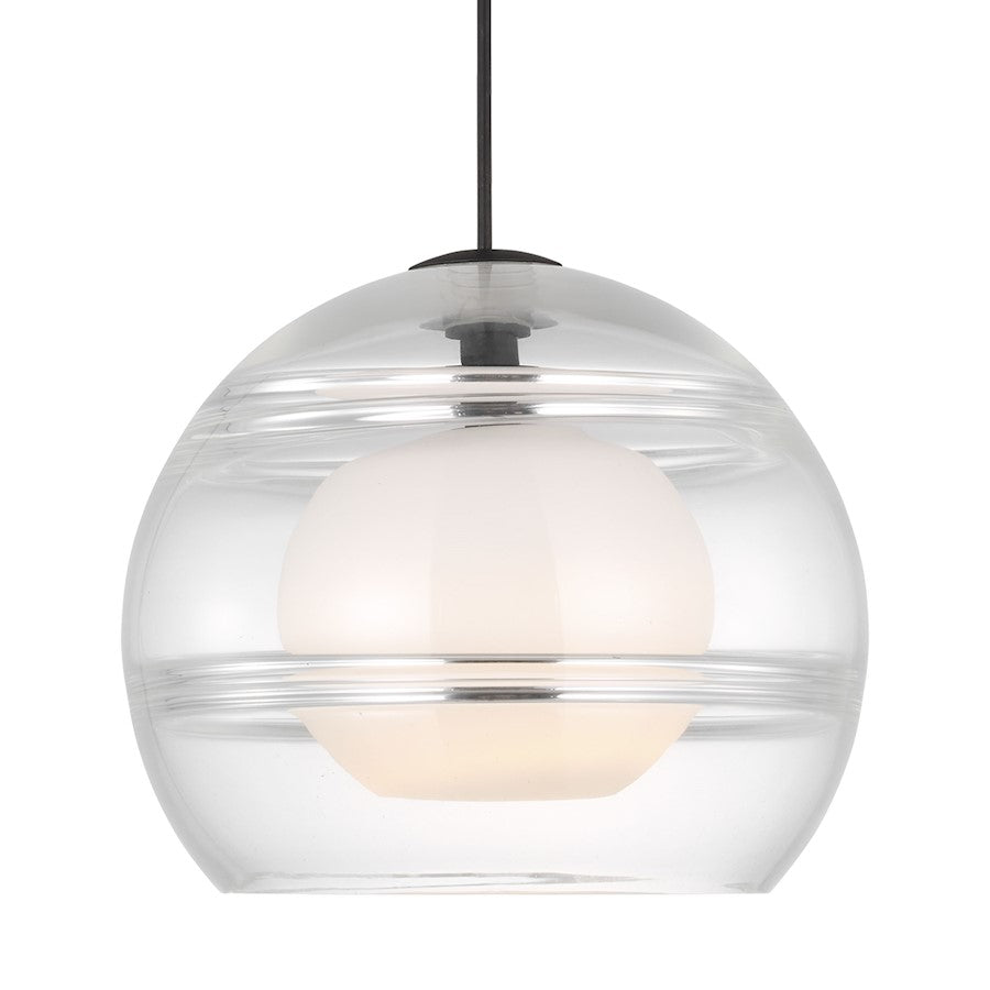 Visual Comfort Modern Sean Lavin Sedona 12" Pendant, BK/Clear - 700TDSDNLPCB