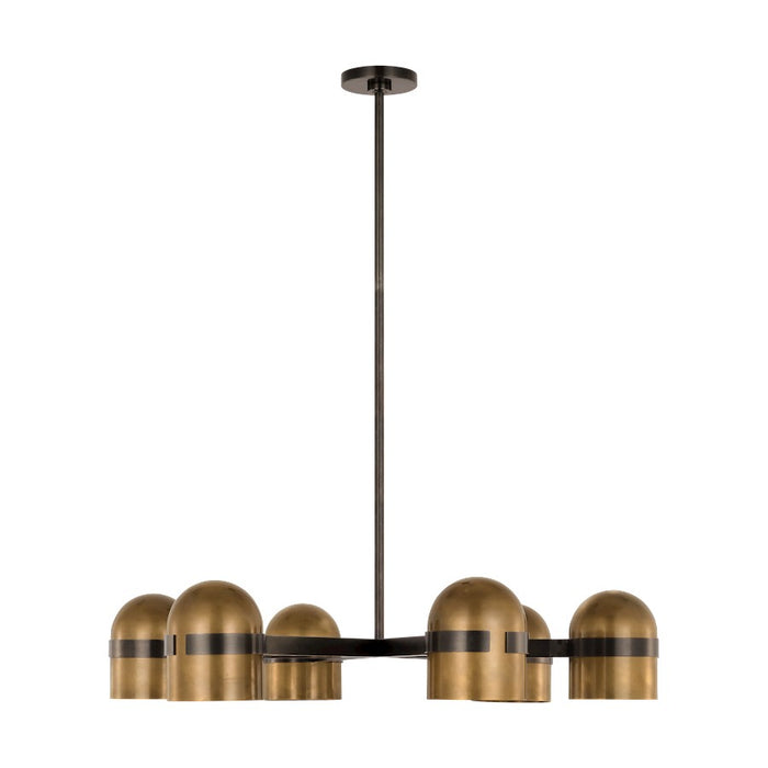 Visual Comfort Modern Avroko Octavia 6 Lt Chandelier, BZ/BR - AKCH33427BDZ-BWB