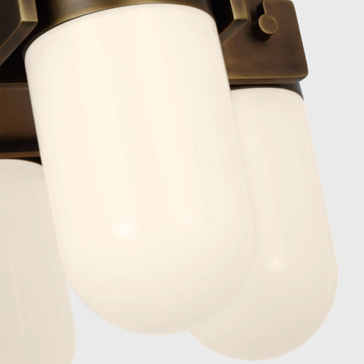 Visual Comfort Modern Capsule 4 Light 13.7" Chandelier, Brass