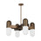 Visual Comfort Modern Capsule 4 Light 23.9" Chandelier, Brass