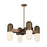 Visual Comfort Modern Capsule 4 Light 23.9" Chandelier, Brass
