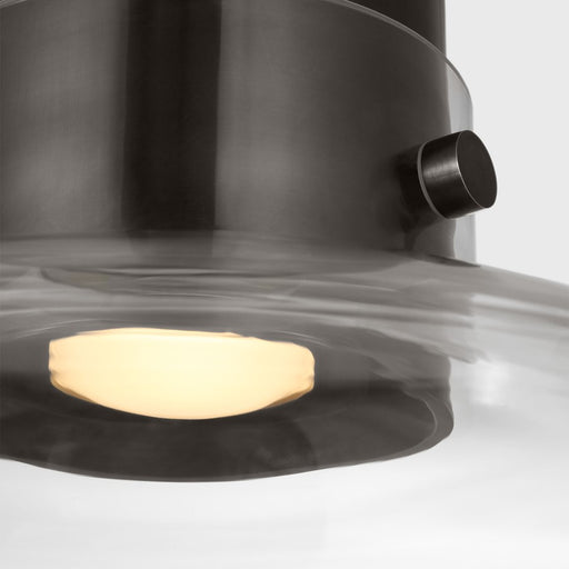 Visual Comfort Modern Morgan 1 Light 18" Flush Mount, BZ/Clear