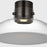 Visual Comfort Modern Morgan 1 Light 18" Flush Mount, BZ/Clear