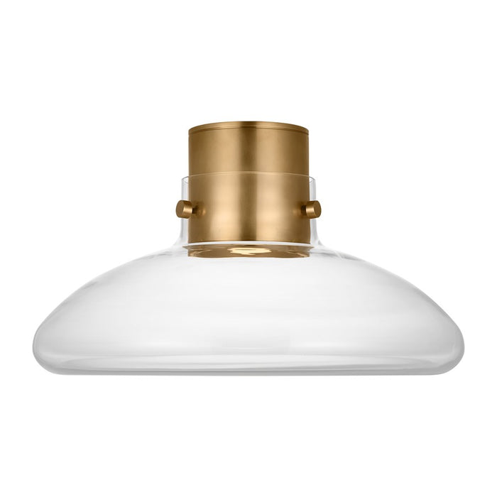 Visual Comfort Modern Morgan 1Lt 18" Flush Mount, Brass/Clear - AKFM592WDHABCE
