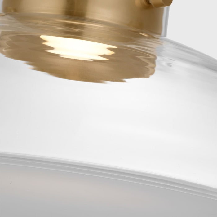 Visual Comfort Modern Morgan 1Lt 18" Flush Mount, Brass/Clear