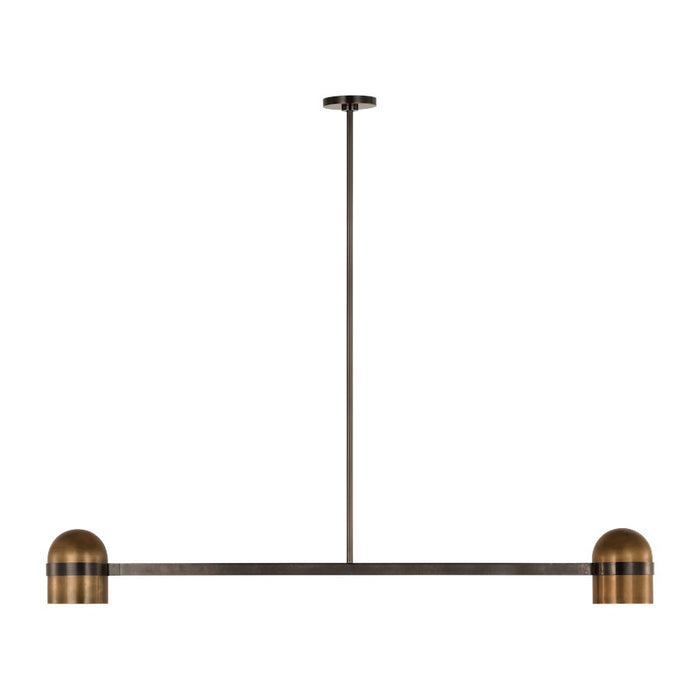 Visual Comfort Mod A Octavia 2Lt Linear Chandelier, BZ/BR - AKLS33627BDZ-BWB