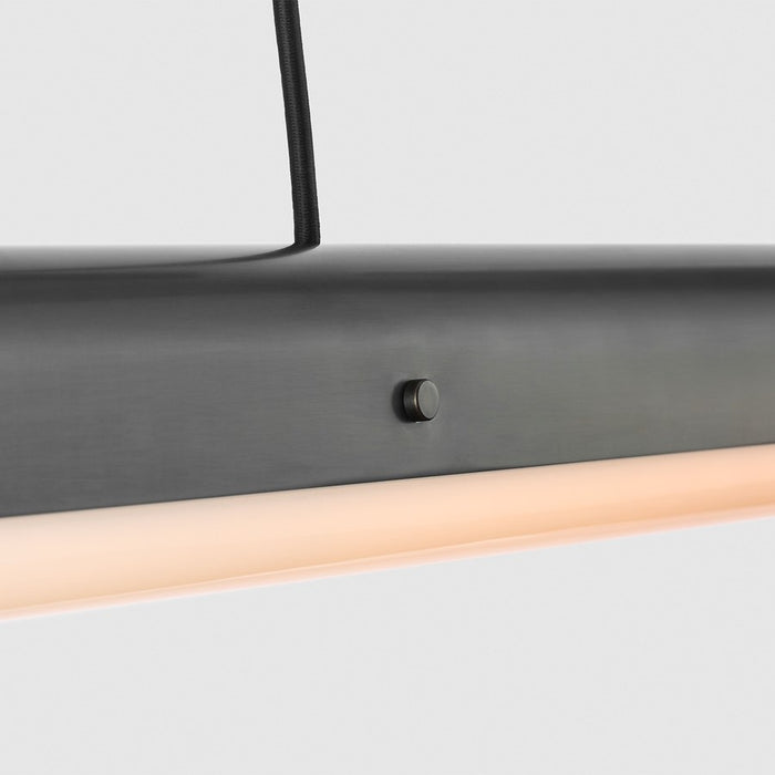 Visual Comfort Modern Ambrose 1 Light 72" Linear Chandelier, BZ