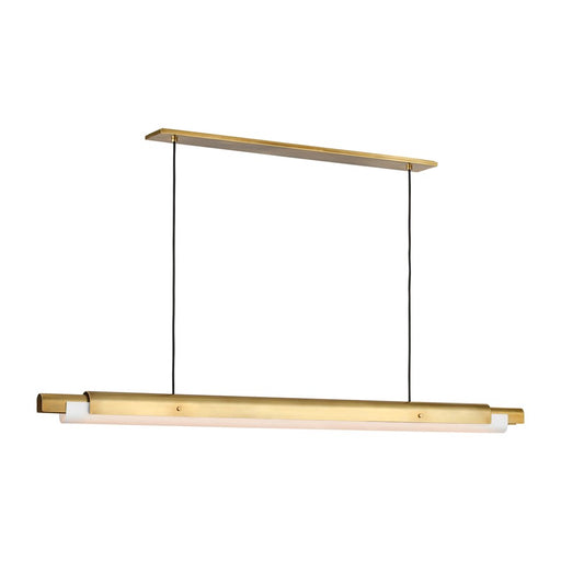 Visual Comfort Modern Ambrose 1Lt 72" Linear Chandelier, Brass - AKLS677WDHABOP