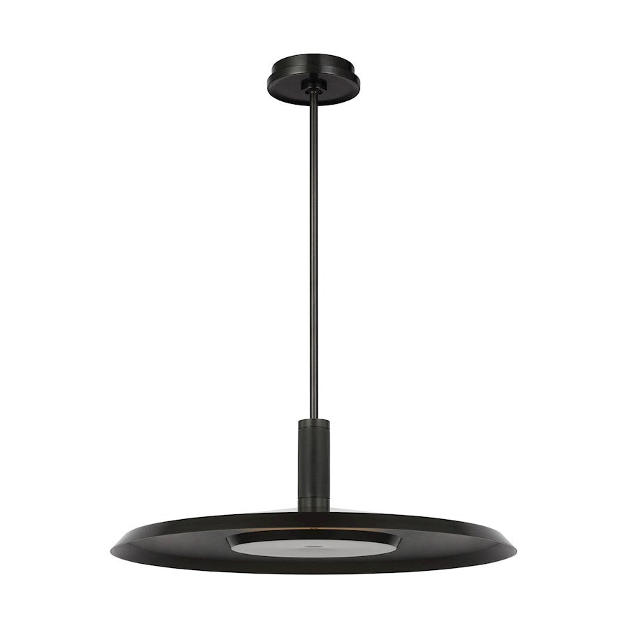 Visual Comfort Modern Avroko Saucer 1 Lt 8" Pendant, Dark Bronze - AKPD17127BZ