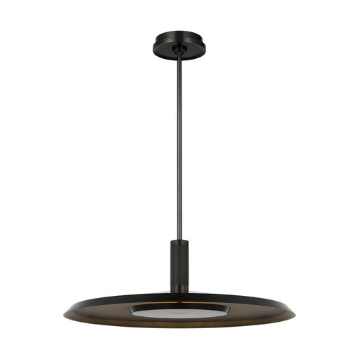 Visual Comfort Modern Avroko Saucer 8" Pendant, DB/Darkened BR - AKPD17127BZ-DB