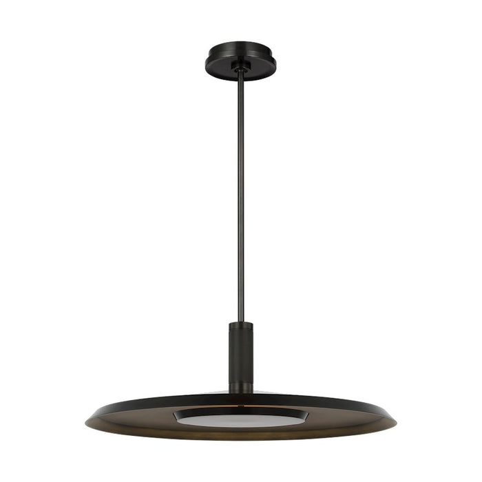 Visual Comfort Modern Avroko Saucer 8" Pendant, DB/Darkened BR - AKPD17127BZ-DB