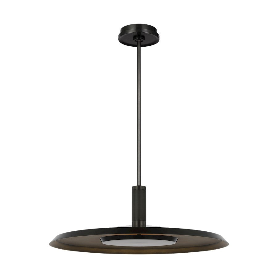 Visual Comfort Modern Avroko Saucer 8" Pendant, DB/Darkened BR - AKPD17127BZ-DB