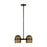 Visual Comfort Modern Avroko Octavia 2 Lt Pendant, BZ/BR - AKPD33827BDZ-BWB