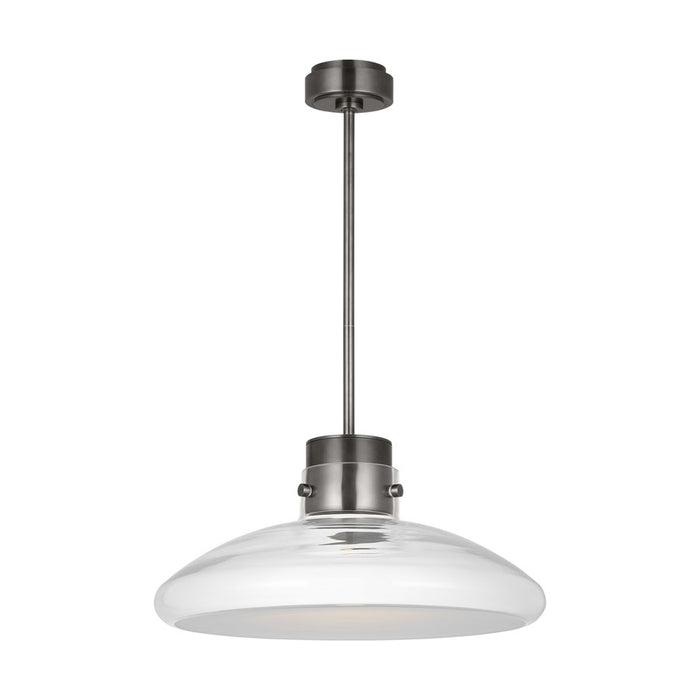 Visual Comfort Modern Morgan 1 Light 22" Pendant, Bronze/Clear