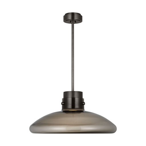 Visual Comfort Modern Morgan 1 Light 22" Pendant, Bronze/Smoke - AKPD593WDBBZSM