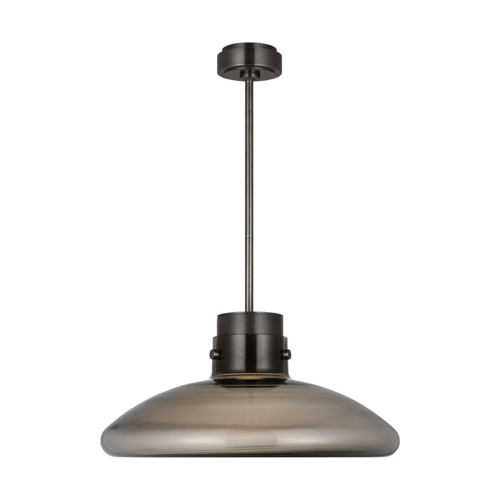 Visual Comfort Modern Morgan 1 Light 22" Pendant, Bronze/Smoke - AKPD593WDBBZSM
