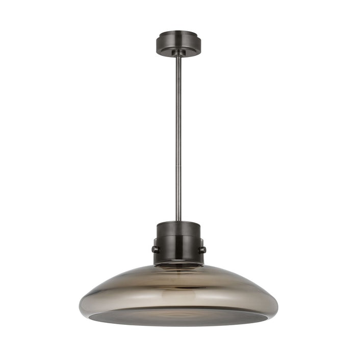 Visual Comfort Modern Morgan 1 Light 22" Pendant, Bronze/Smoke
