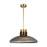 Visual Comfort Modern Morgan 1Lt 22" Pendant, Brass/Smoke Glass - AKPD593WDHABSM