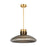 Visual Comfort Modern Morgan 1Lt 22" Pendant, Brass/Smoke Glass
