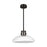 Visual Comfort Modern Morgan 1 Light 16" Pendant, Bronze/Clear